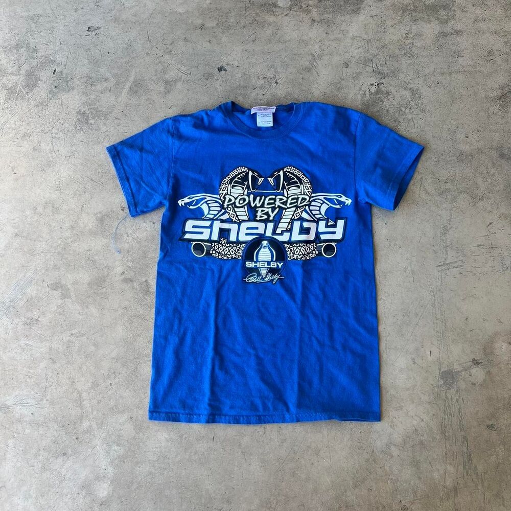 Shelby blue t-shirt 2000’s Mens size Small rare genuine y2k